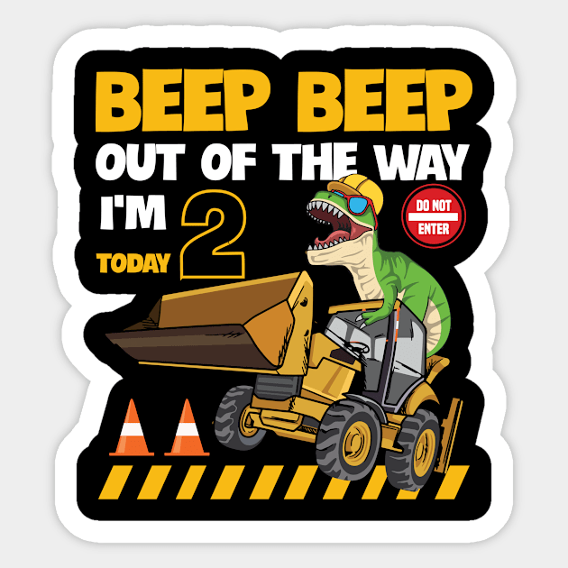 Construction Design for a 2 year old construction lover Sticker by ErdnussbutterToast